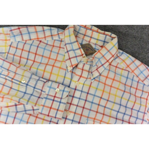 Bills Khakis Shirt Mens Large Blue Red Check Made in USA - Picture 1 of 9